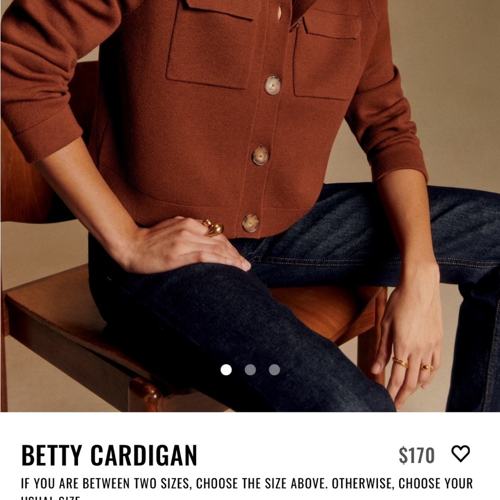 Sezane Cropped Button-Front Jacket In Chestnut - image 4